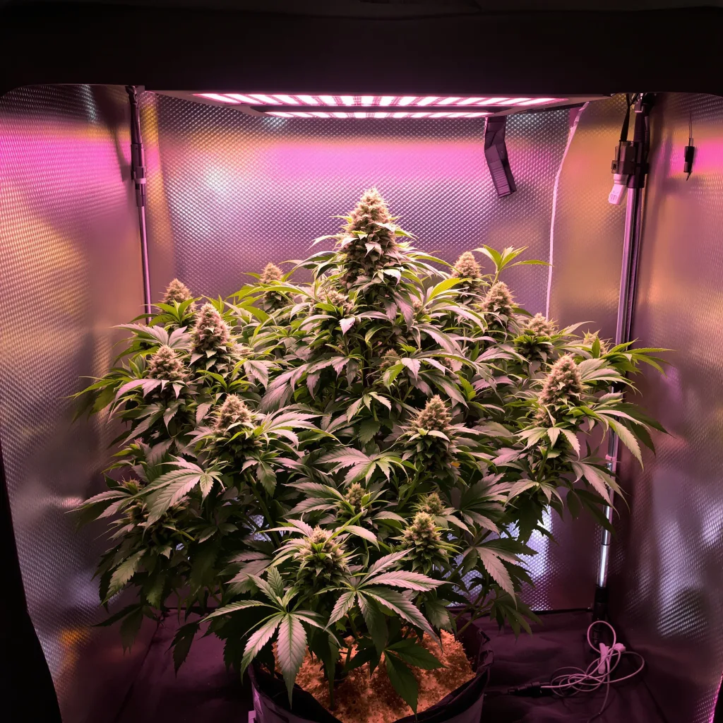 Dorit 83% indica / 17% sativa flower with visible trichomes