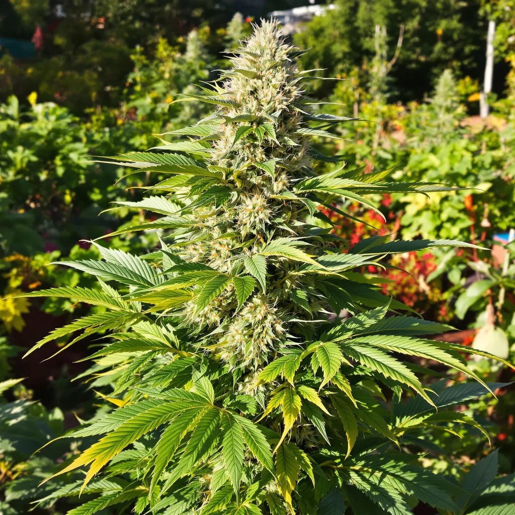 Double Bubble 45% indica / 55% sativa flower with visible trichomes