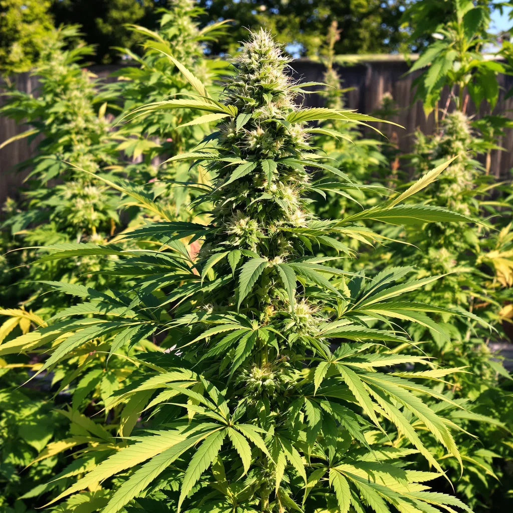 Double Dream 16% indica / 84% sativa flower with visible trichomes