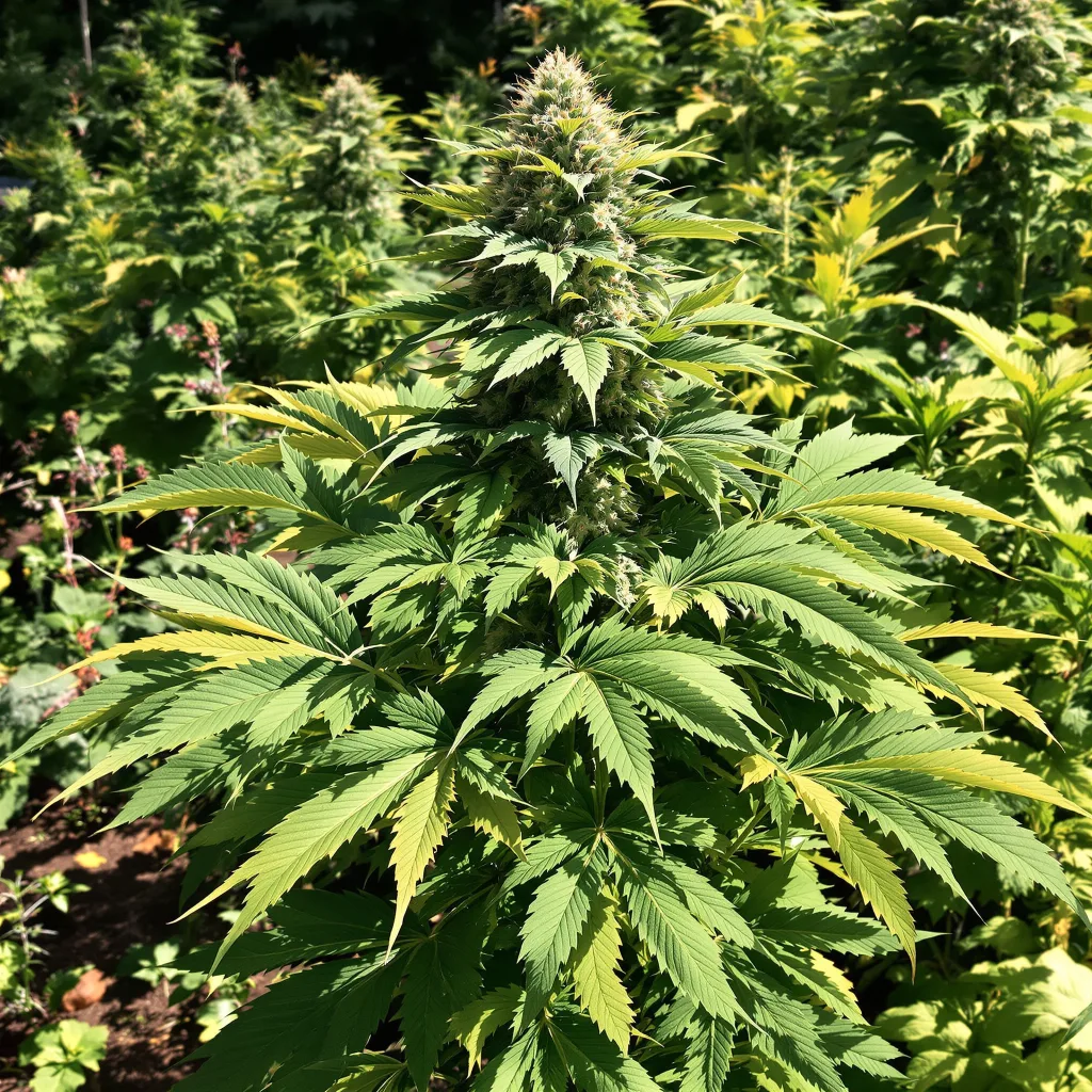 Double OG 85% indica / 15% sativa flower with visible trichomes