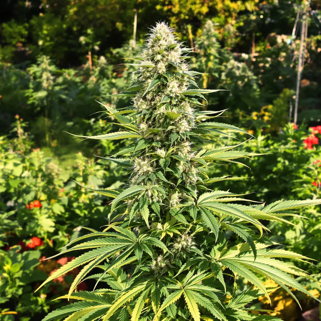 Dr. Who 50% indica / 40% sativa flower with visible trichomes