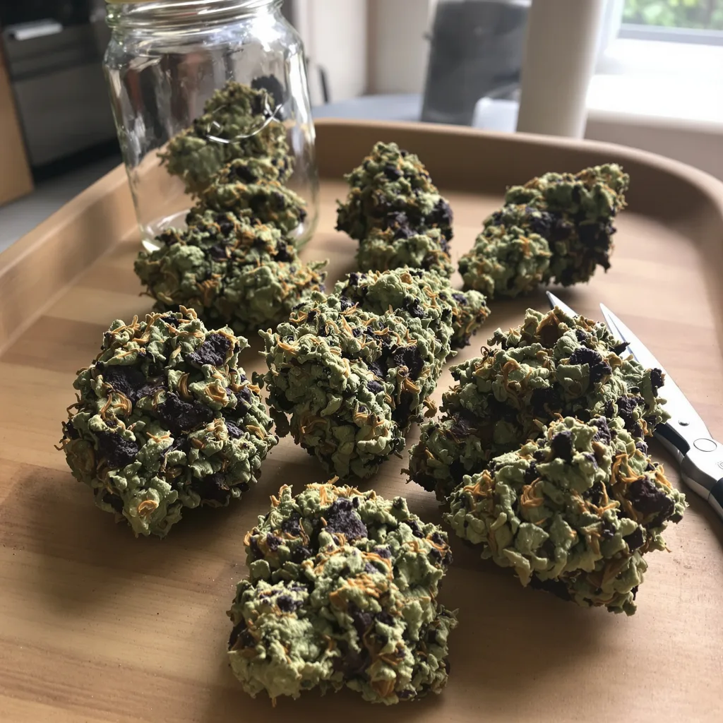 Dream Berry 78% indica / 22% sativa flower with visible trichomes