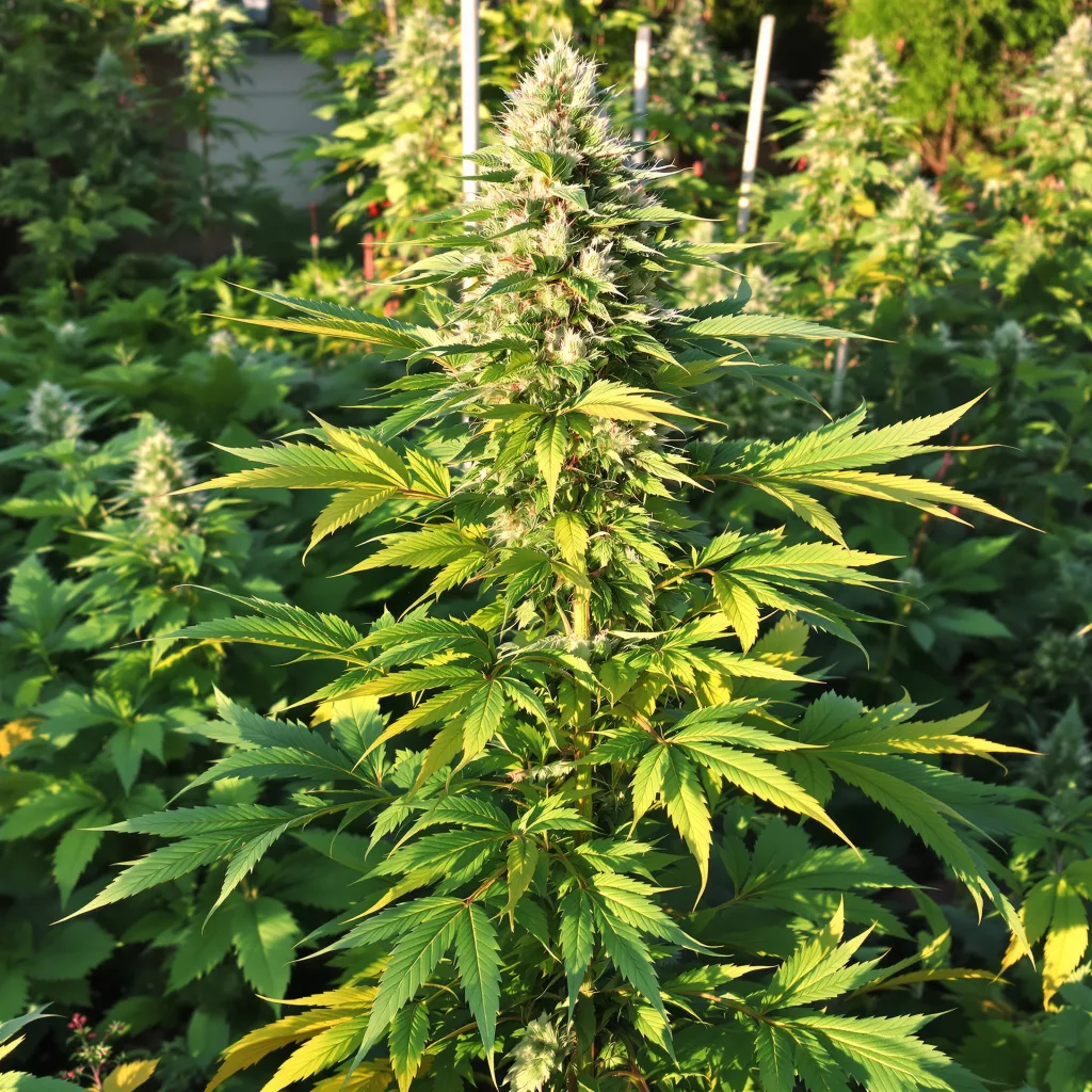 Dream Queen 76% indica / 24% sativa flower with visible trichomes
