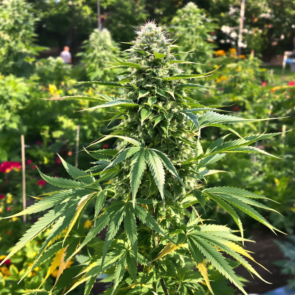 Early Skunk 67% indica / 33% sativa flower with visible trichomes