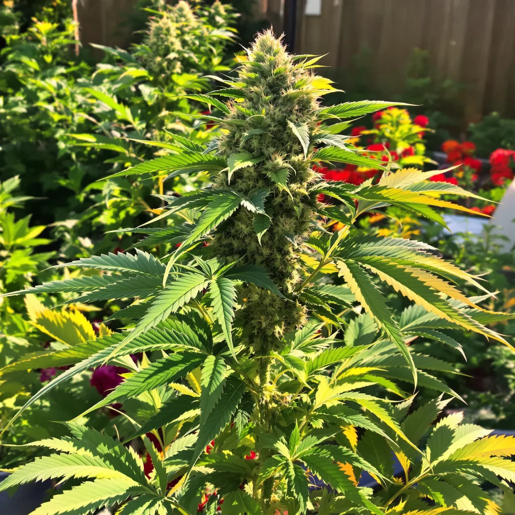 Edelweiss 77% indica / 23% sativa flower with visible trichomes