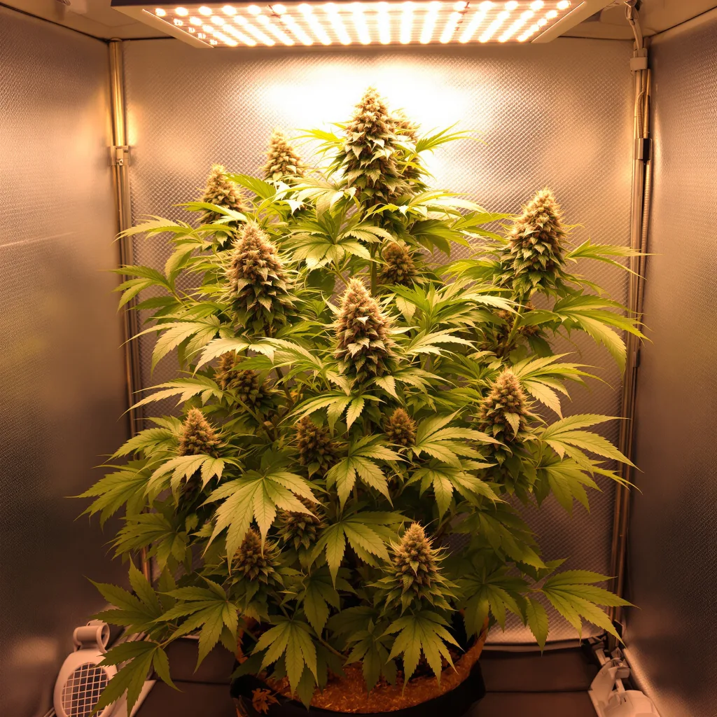 El Jefe 74% indica / 26% sativa flower with visible trichomes