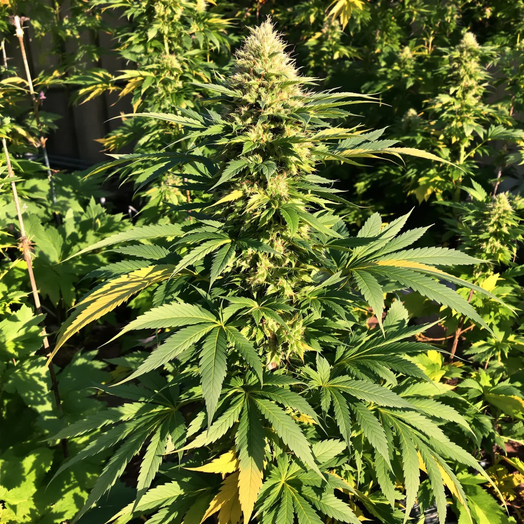 El Jefe 74% indica / 26% sativa flower with visible trichomes
