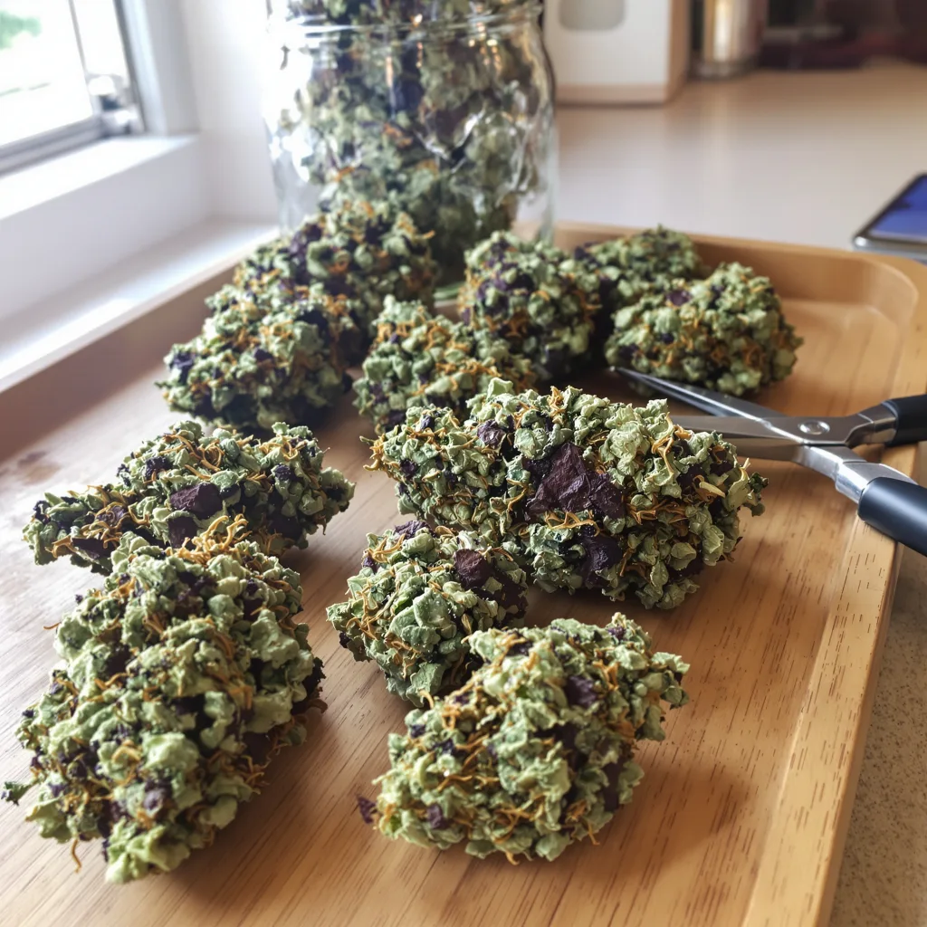 El Perro 69% indica / 31% sativa flower with visible trichomes