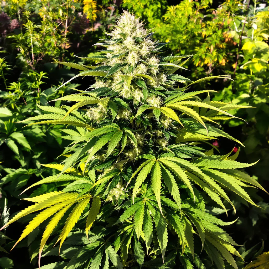 Electric Blue 86% indica / 14% sativa flower with visible trichomes