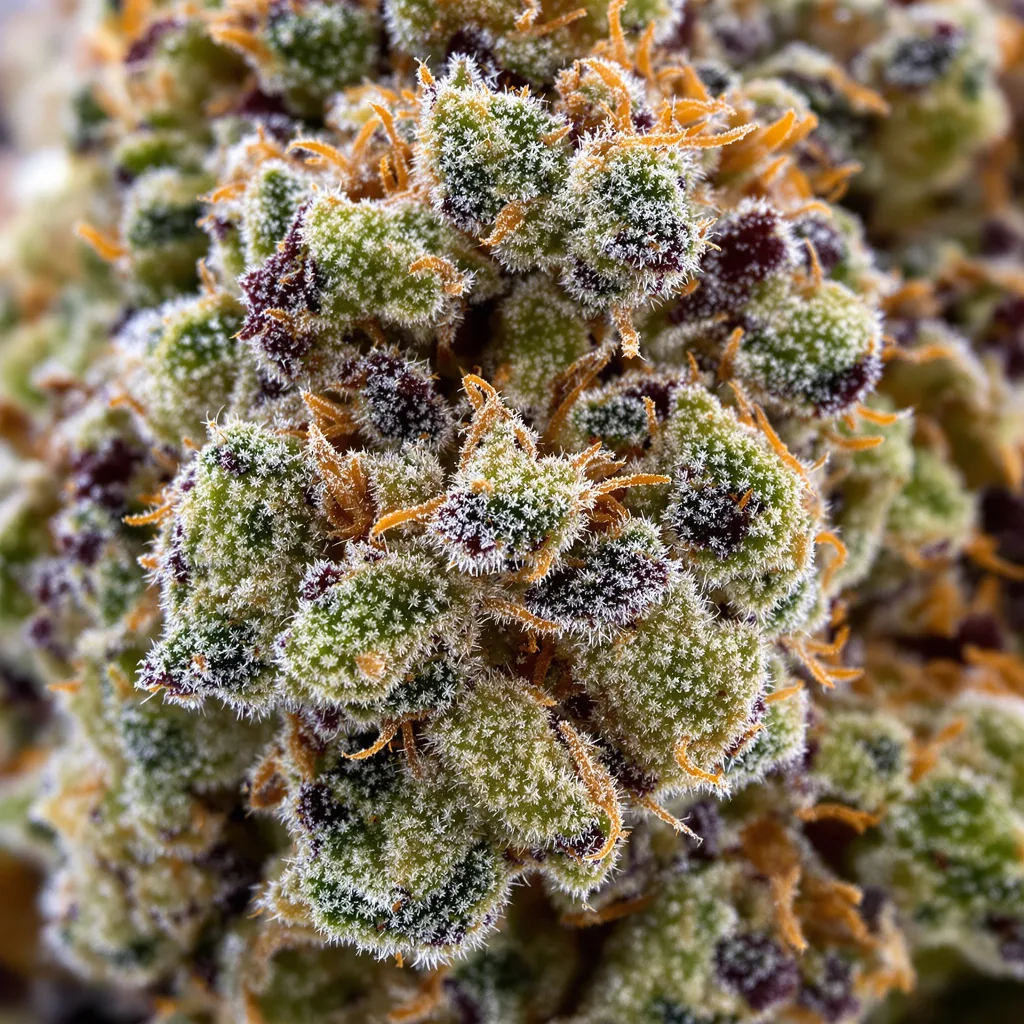 Envy cannabis bud close-up showing balanced bud structure with frosted trichomes