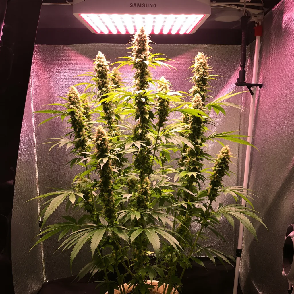 Euforia 20% indica / 80% sativa flower with visible trichomes