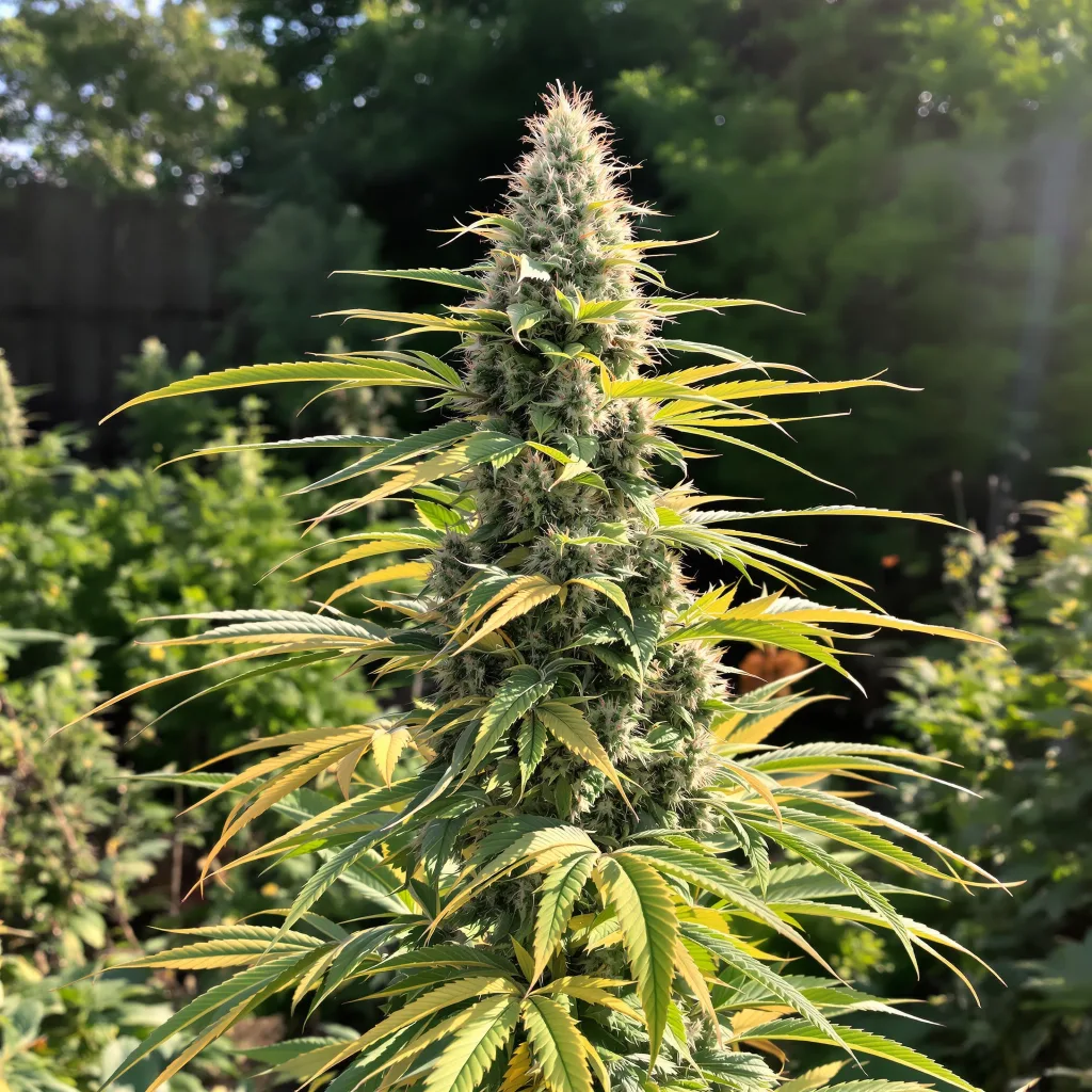 Ewok 64% indica / 36% sativa flower with visible trichomes