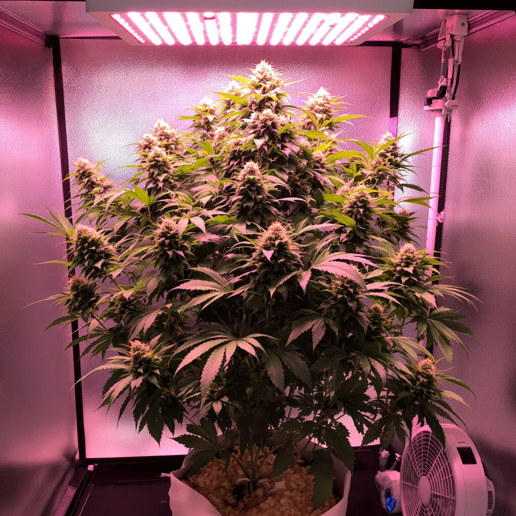Extreme OG 70% indica / 30% sativa flower with visible trichomes
