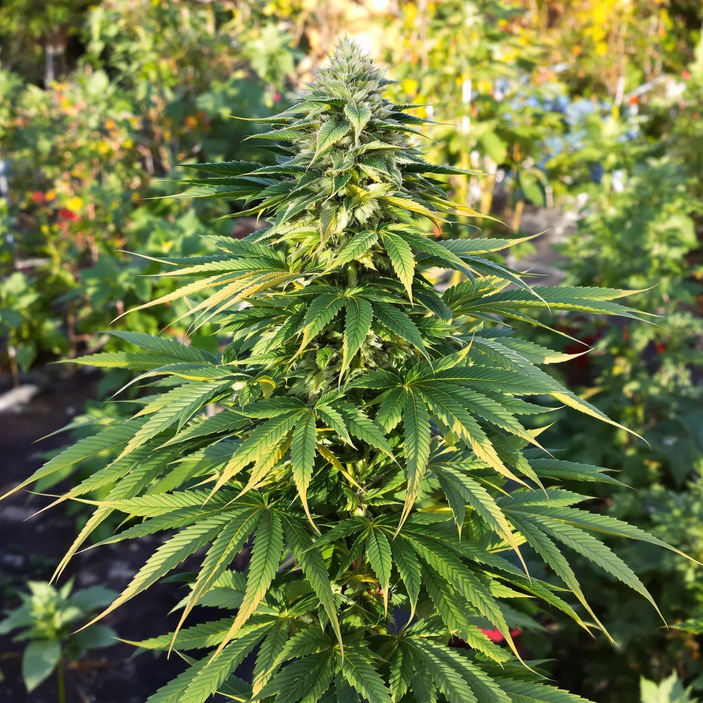 Extreme OG 70% indica / 30% sativa flower with visible trichomes