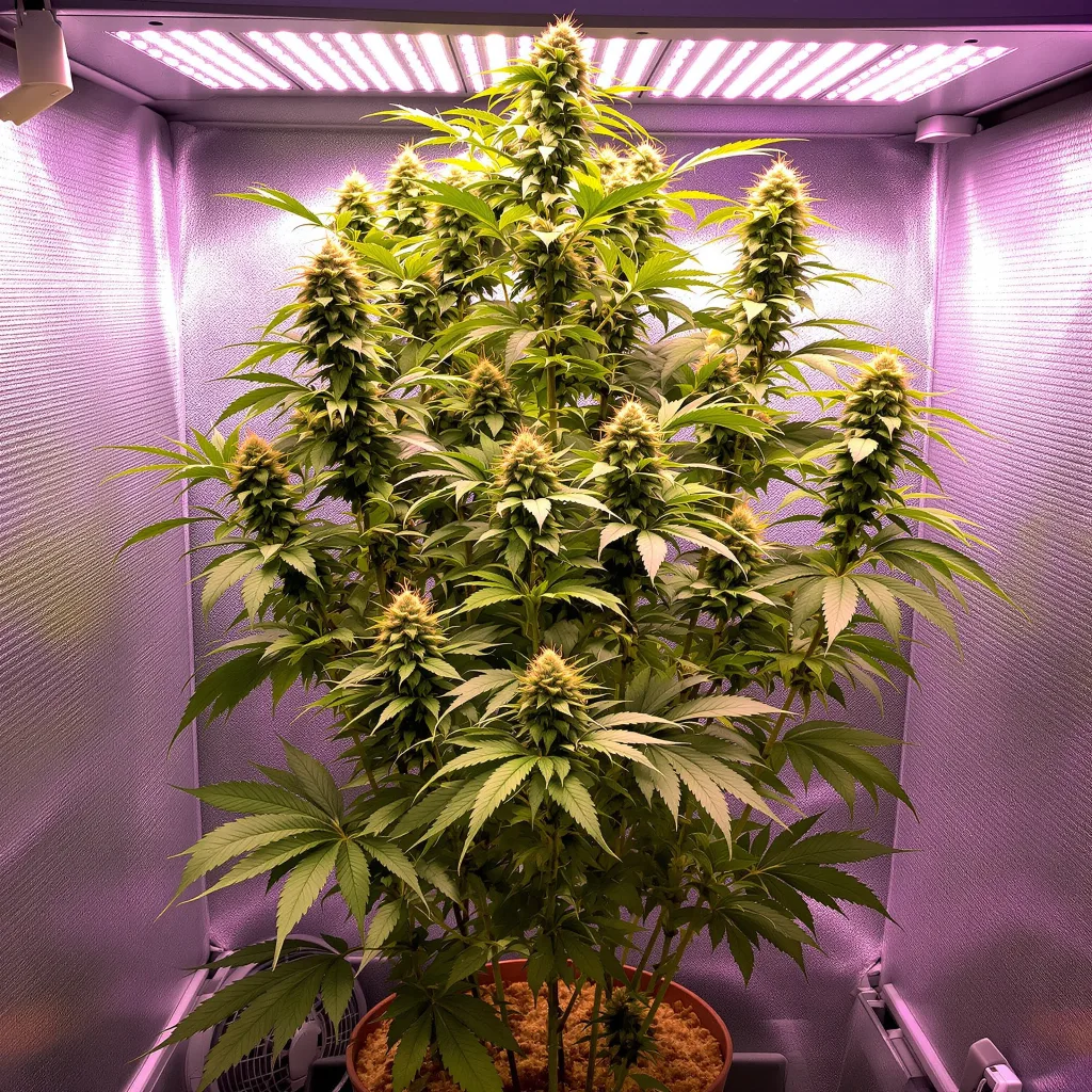 Flo 30% indica / 70% sativa flower with visible trichomes