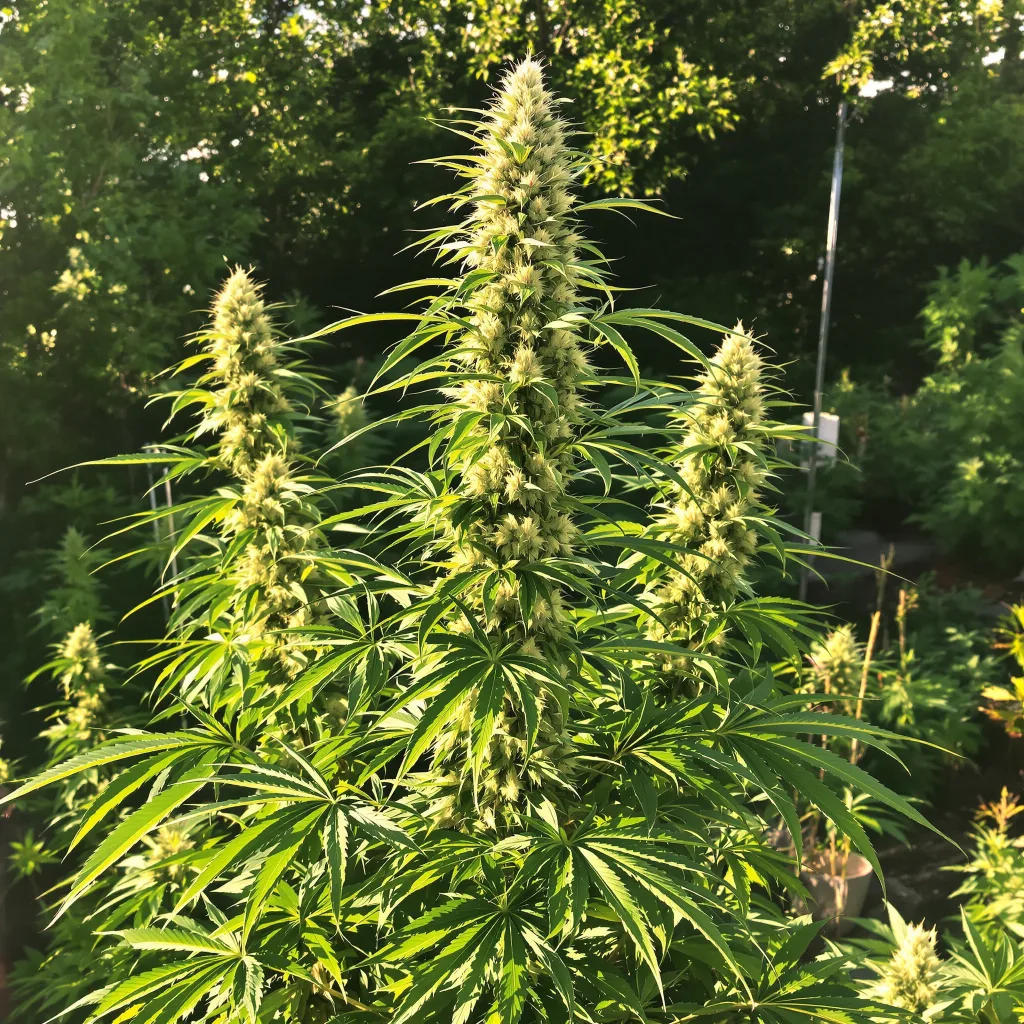 Flo 30% indica / 70% sativa flower with visible trichomes