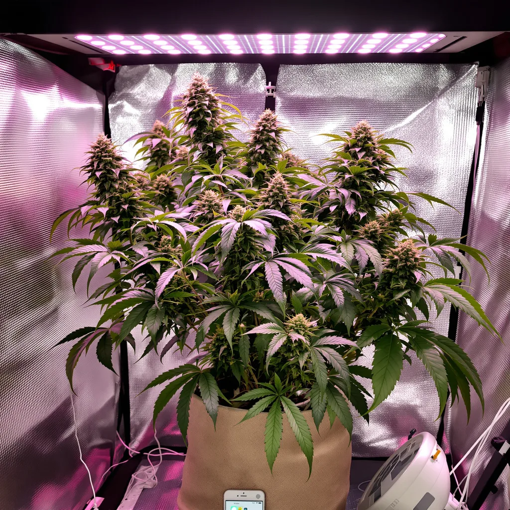 Flo OG 71% indica / 29% sativa flower with visible trichomes