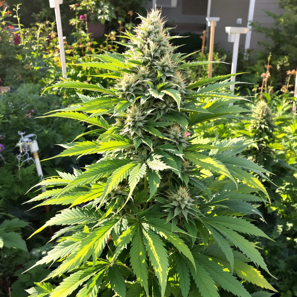 Flo OG 71% indica / 29% sativa flower with visible trichomes