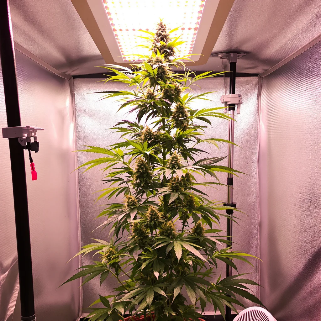 Flying Princess 18% indica / 82% sativa flower with visible trichomes
