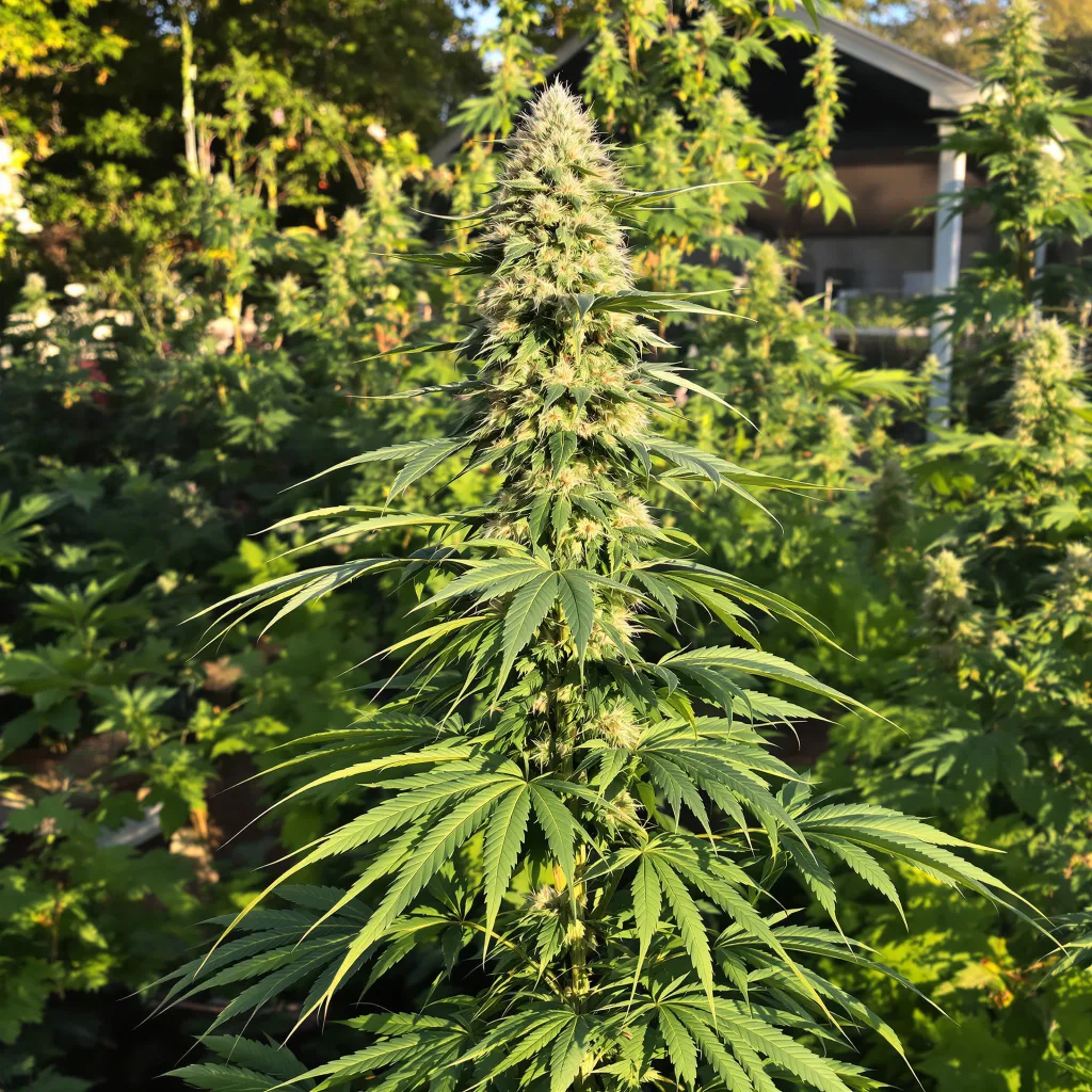 Flying Princess 18% indica / 82% sativa flower with visible trichomes