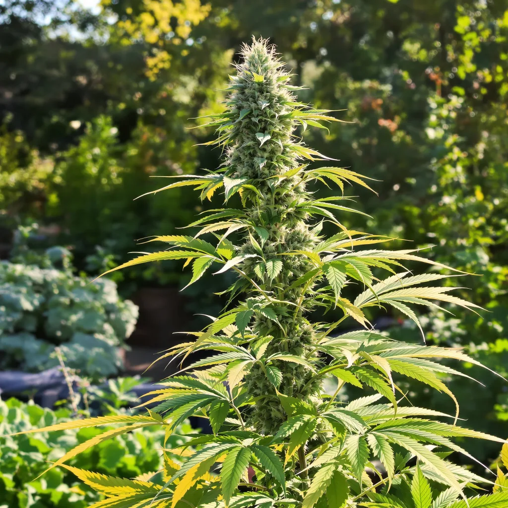 Four Star General 62% indica / 38% sativa flower with visible trichomes