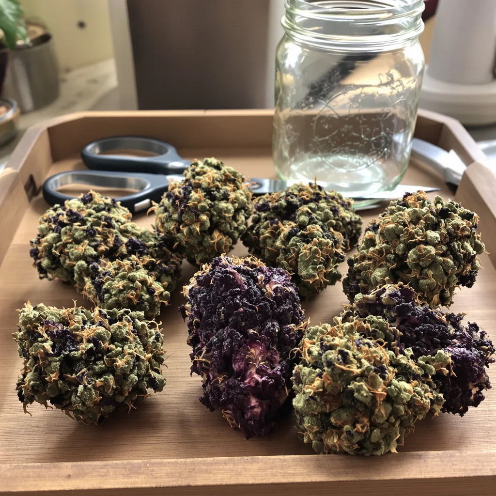 FPOG 69% indica / 31% sativa flower with visible trichomes