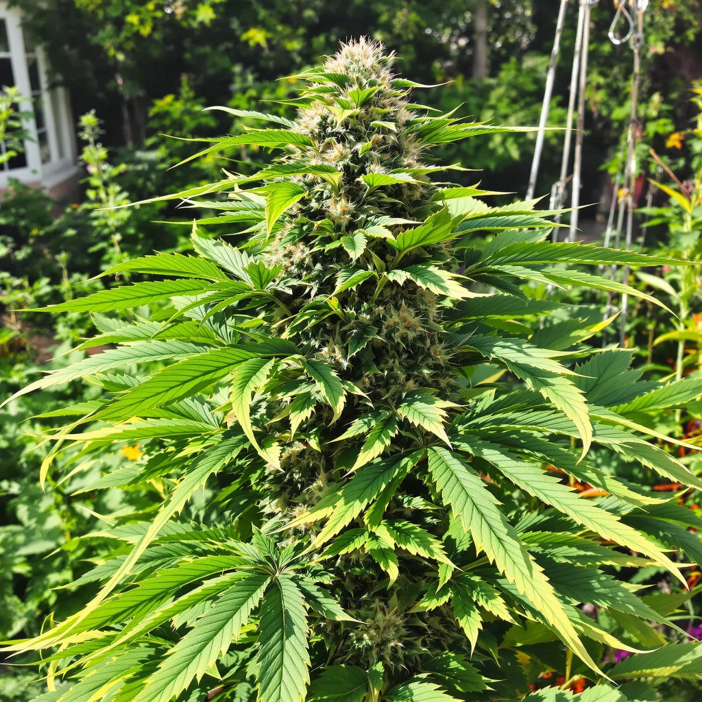 FPOG 69% indica / 31% sativa flower with visible trichomes