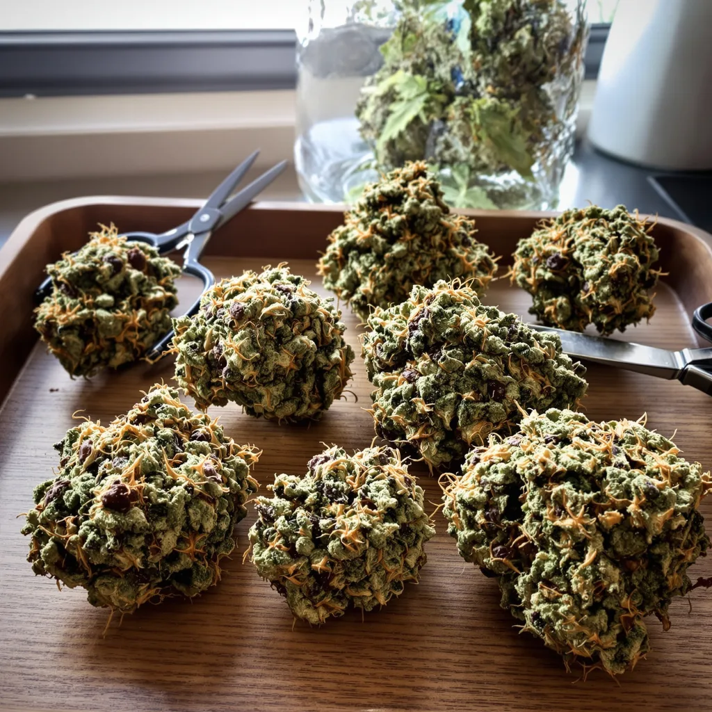 Frida 83% indica / 17% sativa flower with visible trichomes