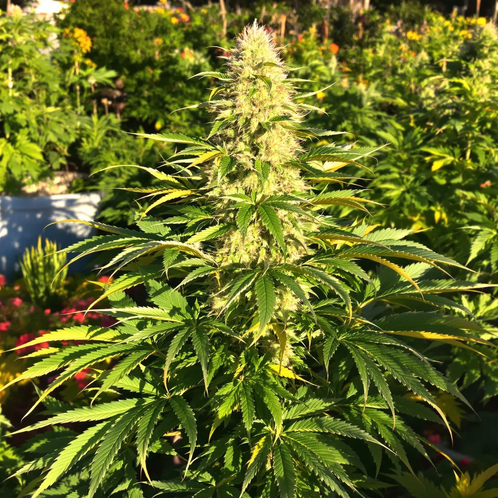 Fruity Widow 72% indica / 28% sativa flower with visible trichomes