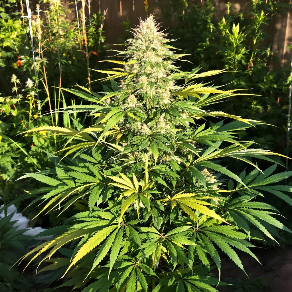 Fruity Widow 72% indica / 28% sativa flower with visible trichomes