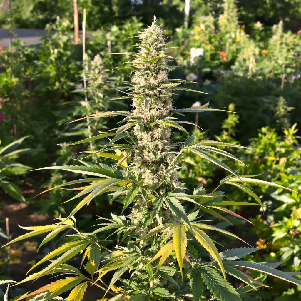 Funky Monkey 58% indica / 42% sativa flower with visible trichomes