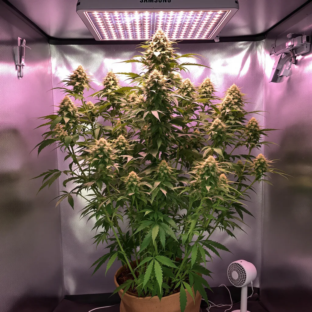 Future 45% indica / 55% sativa flower with visible trichomes