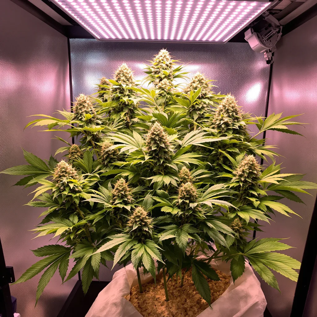 G13 85% indica / 15% sativa flower with visible trichomes