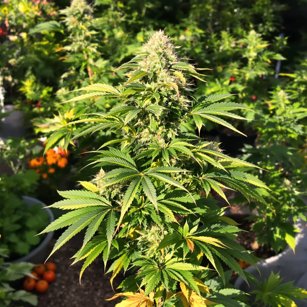 G13 Widow 65% indica / 35% sativa flower with visible trichomes