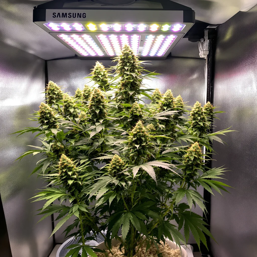 Game Changer 60% indica / 40% sativa flower with visible trichomes