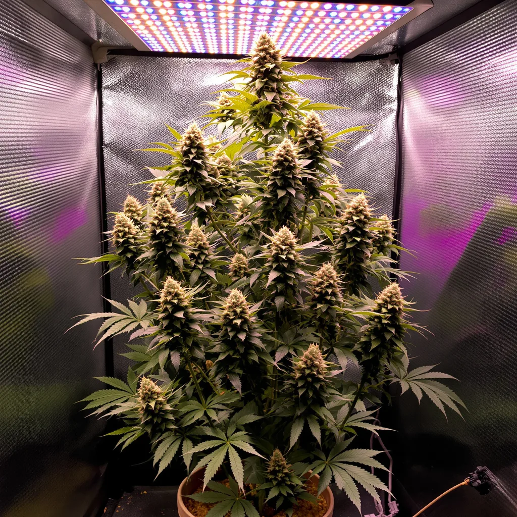 Gelato 33 60% indica / 40% sativa flower with visible trichomes
