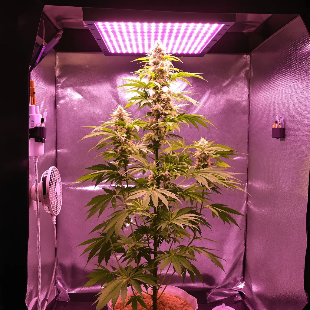 Gelato Cake 6% indica / 94% sativa flower with visible trichomes