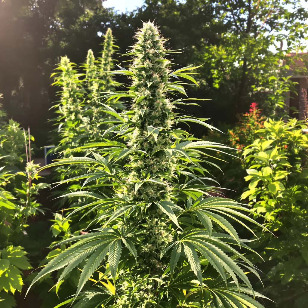 Gelato Cake 6% indica / 94% sativa flower with visible trichomes