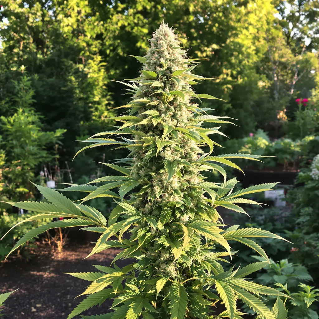 Gelato 38% indica / 62% sativa flower with visible trichomes