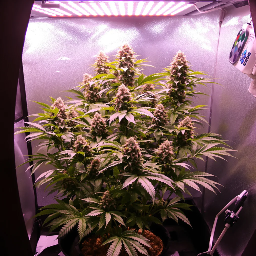 Ghost OG 75% indica / 50% sativa flower with visible trichomes