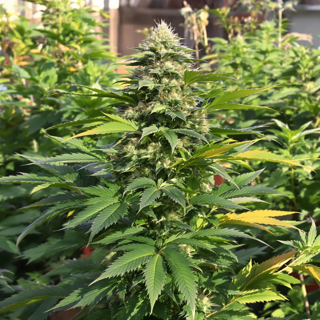 Ghost OG 75% indica / 50% sativa flower with visible trichomes