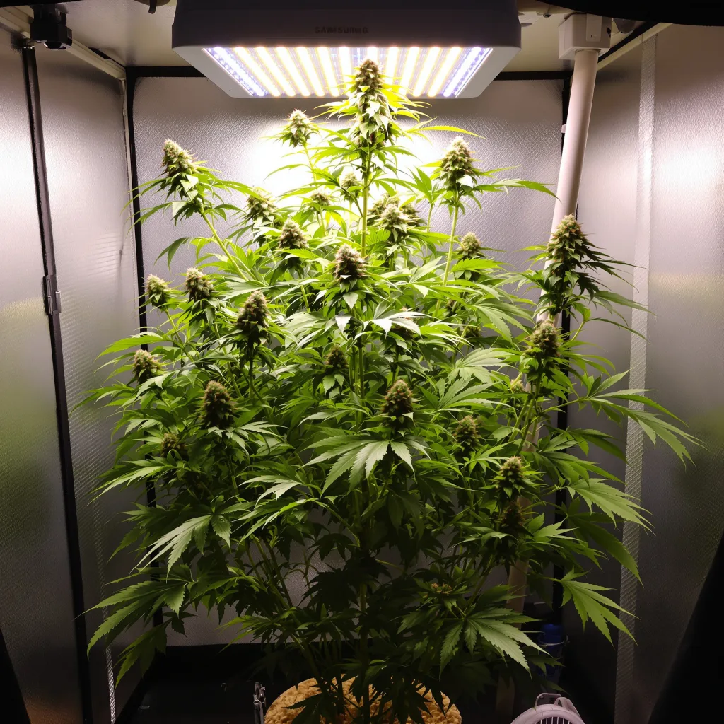 Ghost Train Haze 20% indica / 80% sativa flower with visible trichomes