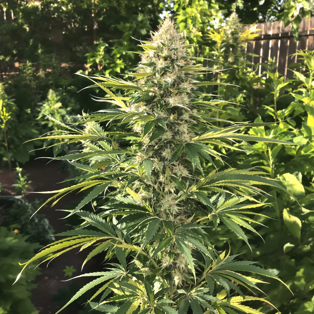 Ginger Ale 36% indica / 64% sativa flower with visible trichomes