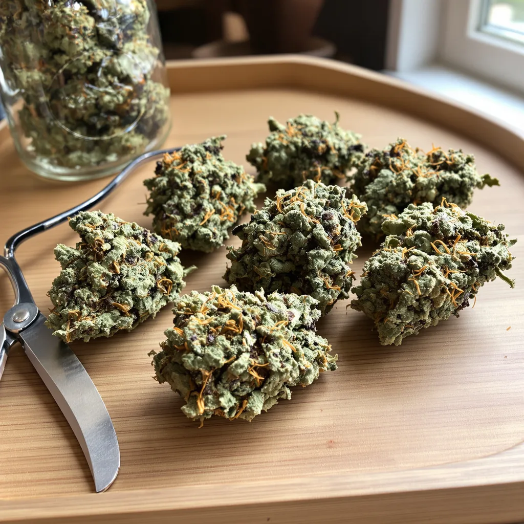 Girl Scout Cookies 37% indica / 63% sativa flower with visible trichomes