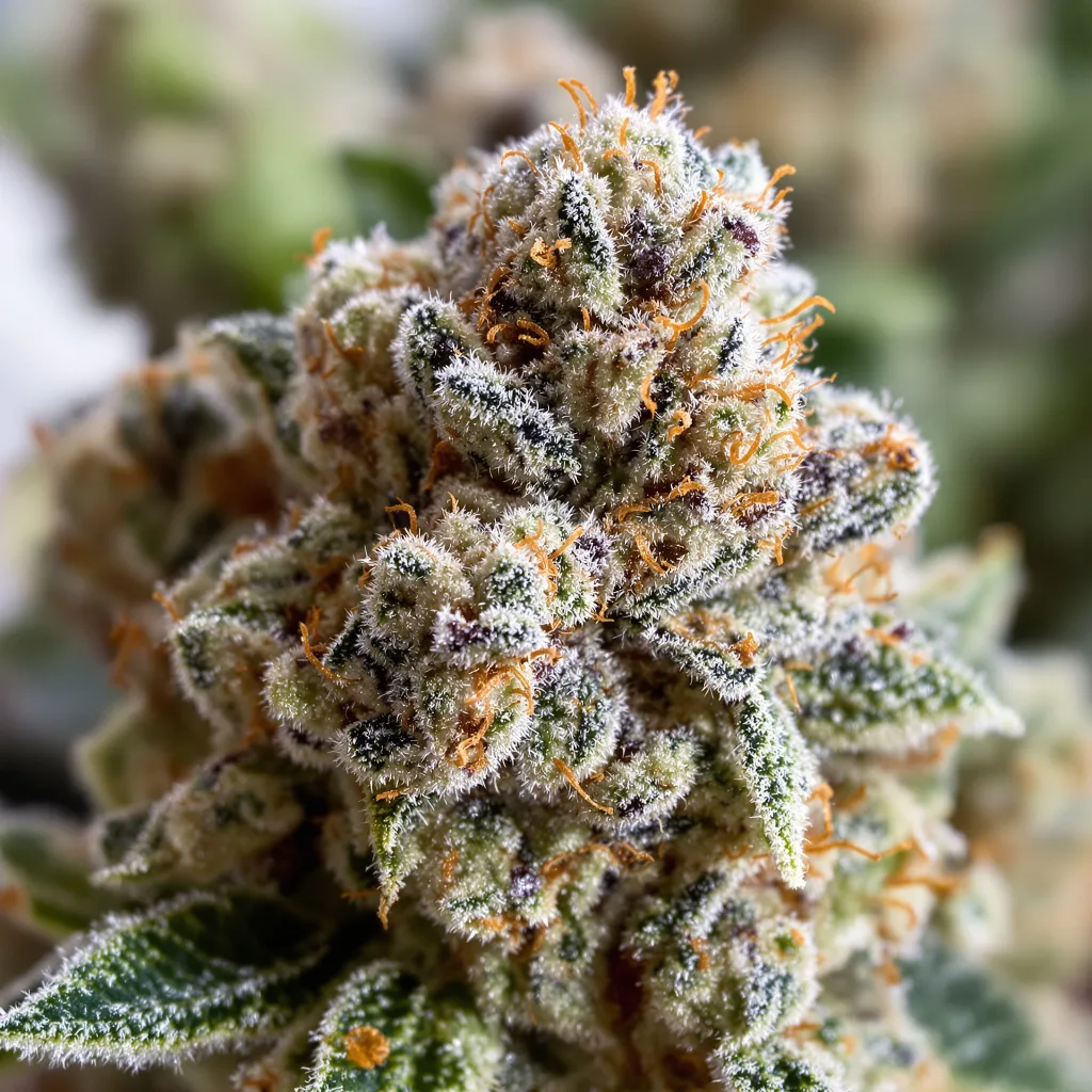 Girl Scout Cookies cannabis bud close-up showing open-bud structure with orange pistils