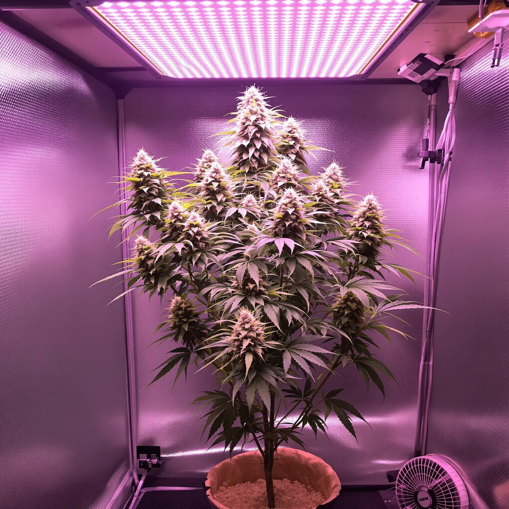 Gobbstopper 35% indica / 65% sativa flower with visible trichomes