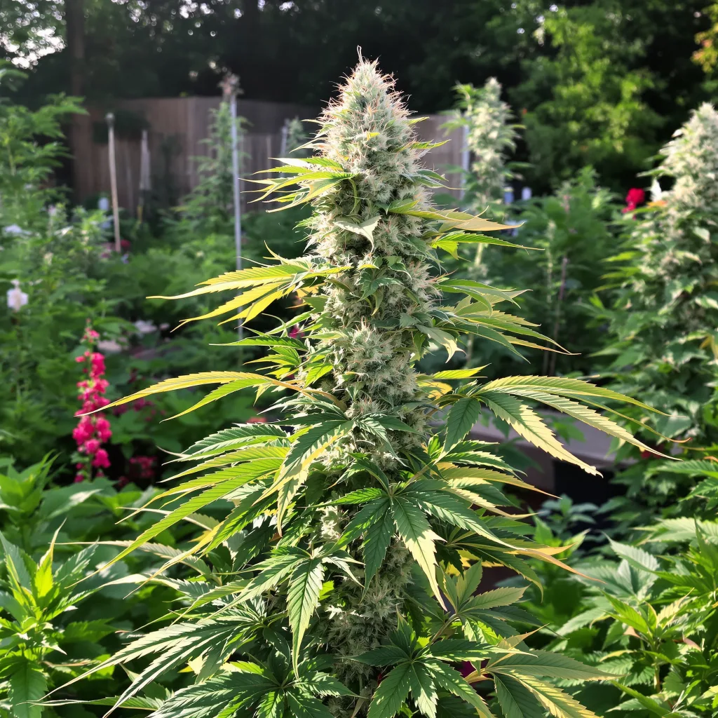 God Bud 50% indica / 50% sativa flower with visible trichomes