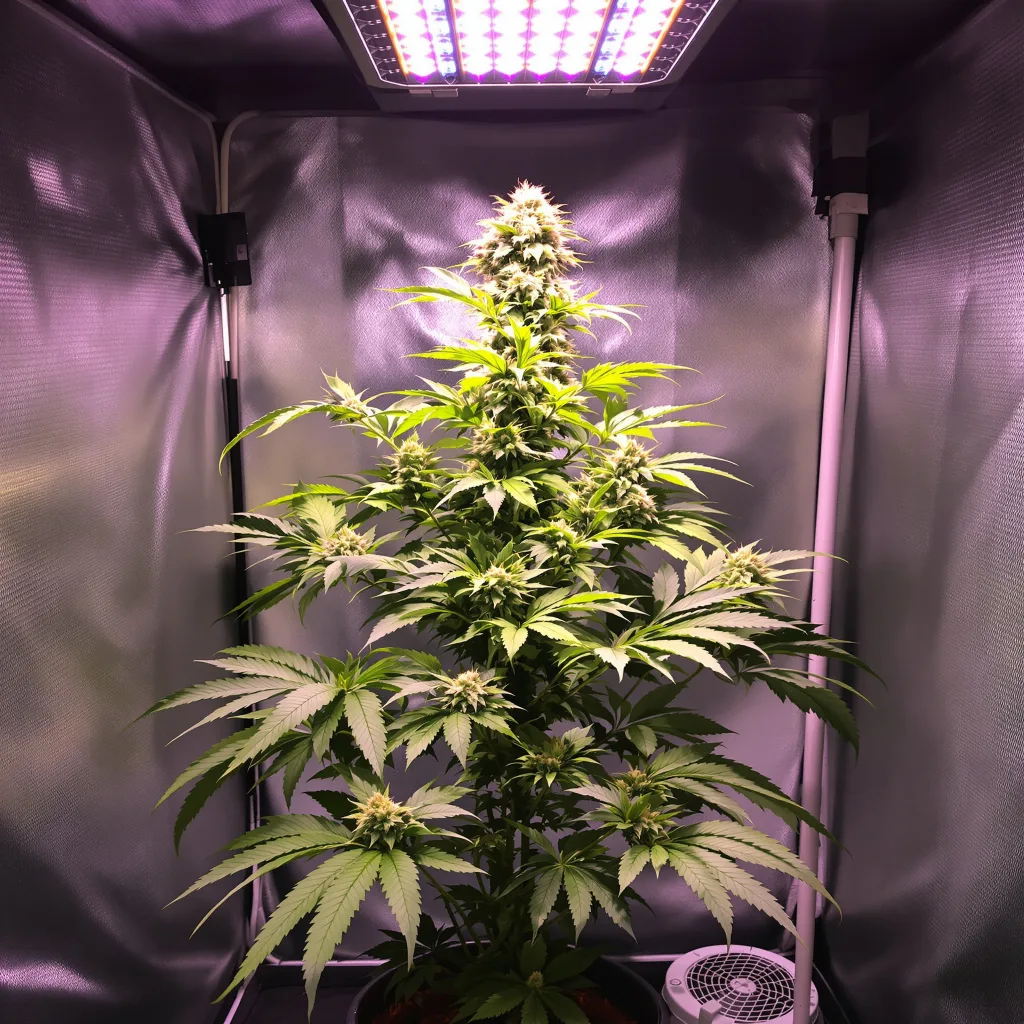 God's Treat 78% indica / 22% sativa flower with visible trichomes