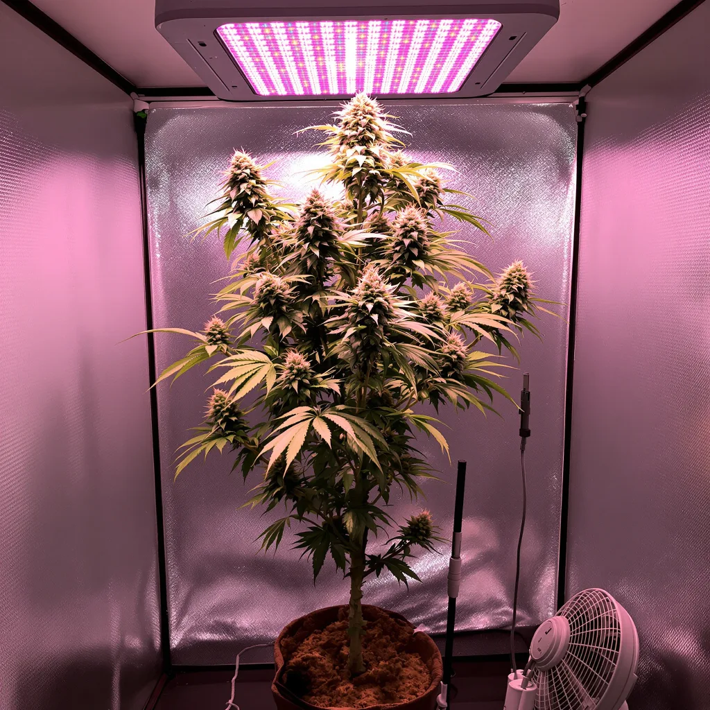 Godfather OG 60% indica / 40% sativa flower with visible trichomes