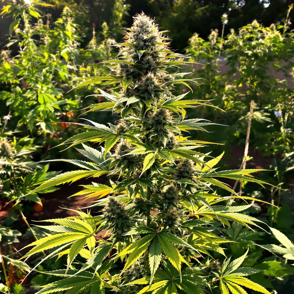 Godzilla Cookies 49% indica / 51% sativa flower with visible trichomes